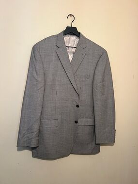 Men’s 46 Polo by Ralph Lauren Grey Houndstooth Blazer